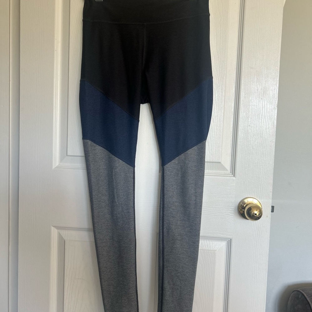 Outdoor Voices Black, Blue, and Gray Leggings
